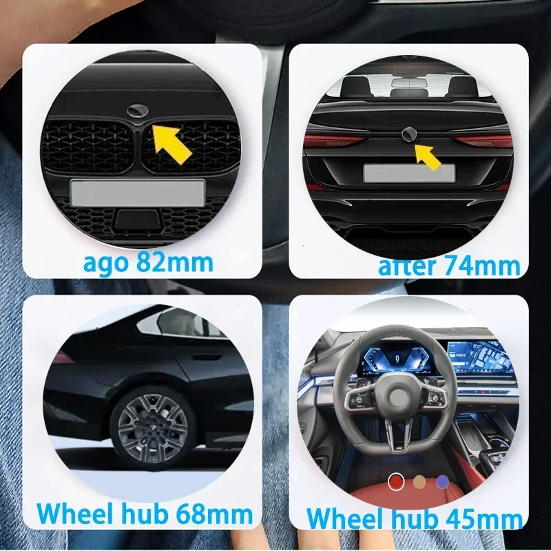 자동차 휠 센터 엠블럼 스티커 허브 배지 데칼, BMW Alpina AC Hartge E90 E93 E86 E70 F25 F15 F30 F31 F82 G68 G30 G82 도구