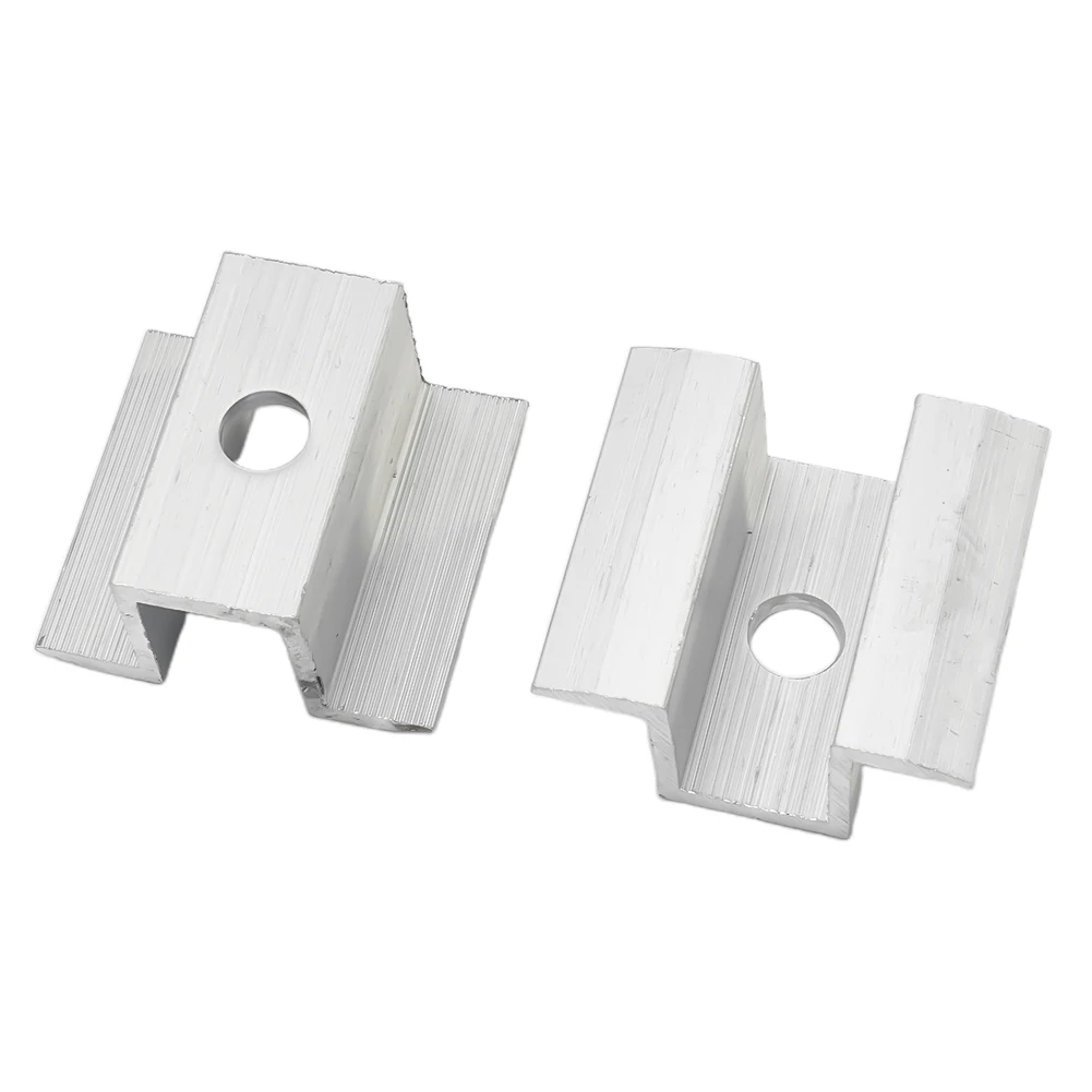 10pcs Solar Middle Clamp PV Aluminum-Alloy Solar Panel 25-50MM Photovoltaic Bracket for Most Frame Modules Accessories solar panel clamps solar panel brackets solar panel