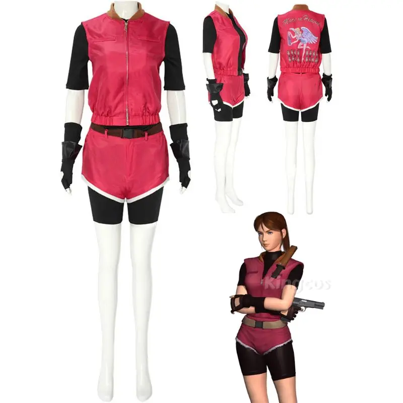 Resident Evil 2 Remake Claire Redfield Cosplay Costume Top Level