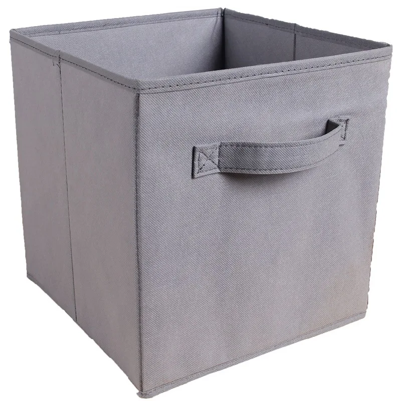 Non-Woven Fabric Storage Box Wholesale Portable Fabric Storage Box without Lid Household Clothes Toy Finishing Box 6