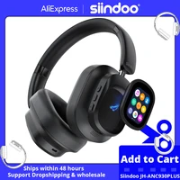 Siindoo NEWEST ANC930Plus Hybrid ANC Wireless Headphone, With Multi Magnetic Touch Control LED Screen AND APP Download 1GB MP3 1