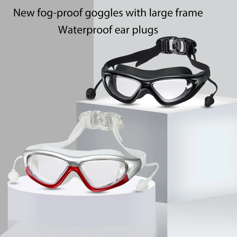 Professional Swimming Glasses Anti-fog UV protection Lens Men Women Swim Goggles Waterproof Adjustable Water Sports Eyewear new large frame professional adult protection lens men women swimming goggles waterproof adjustable silicone swim glasses