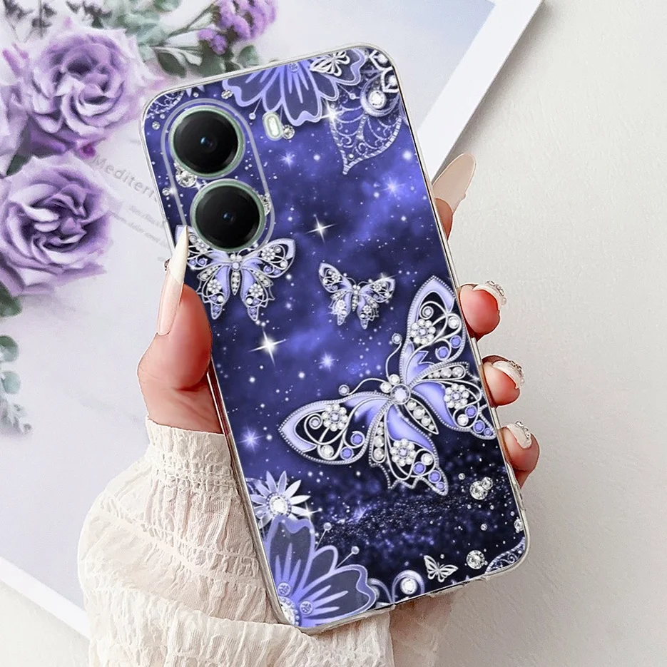 Stylish Painted Clear Silicone Soft TPU Phone Case Cover Shell Coque