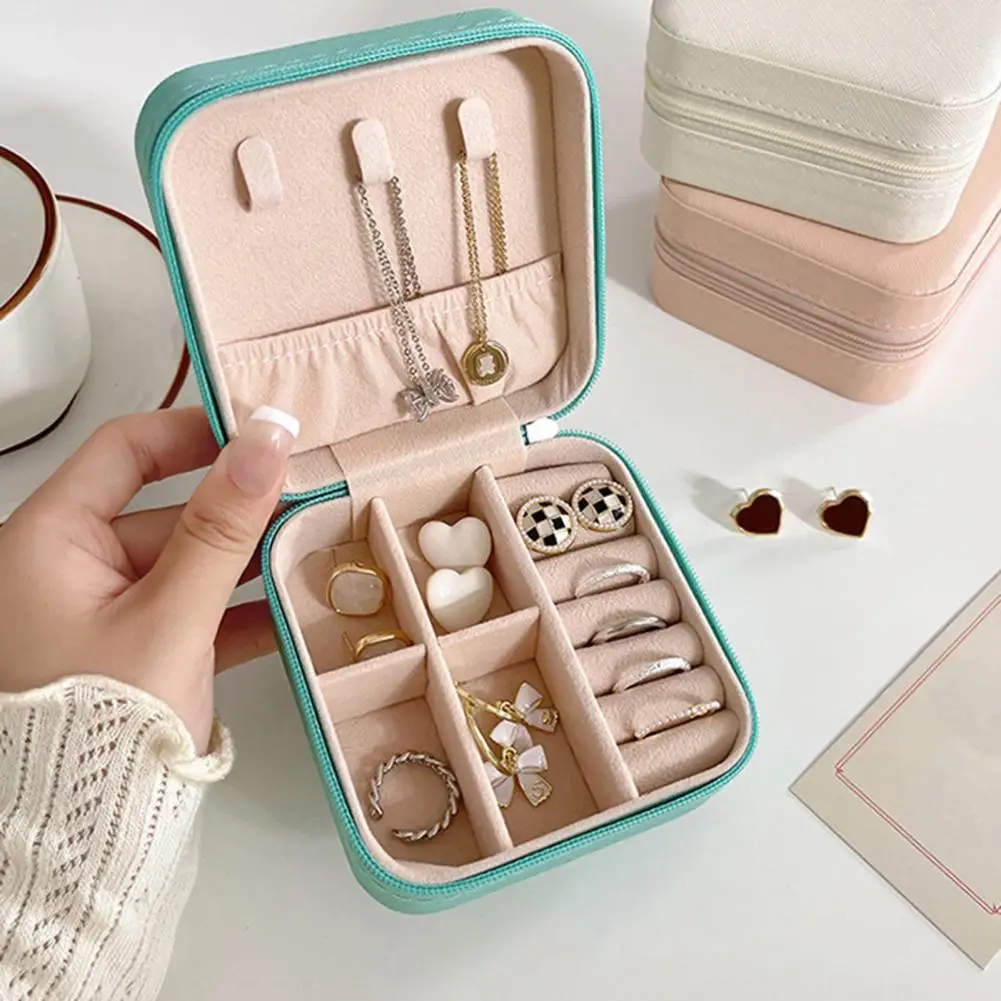 

Multi-functional Jewelry Storage Portable Travel Jewelry Organizer Box for Women Girls Compact Storage Case for Earrings