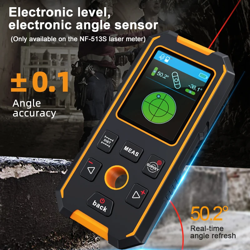 NOYAFA NF-513 Metal Detector Wall Scanner AC Live Cable Wires Metal Wood Stud Find with Positioning Hole Wall Detector 2