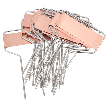 정원 태그 라벨 마커 금속 라벨 보육 스테이크 꽃 구리 비바람에 견디는 표지판 원예 방수 강철 냄비 Id 이름