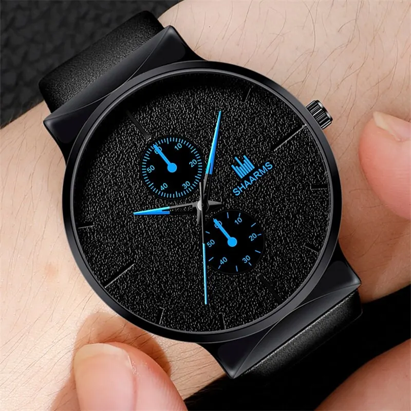 Mens Sports Watches 2pcs Set Man Business Quartz Wristwatch Luxury Men Casual Clock Watch Relogio Masculino