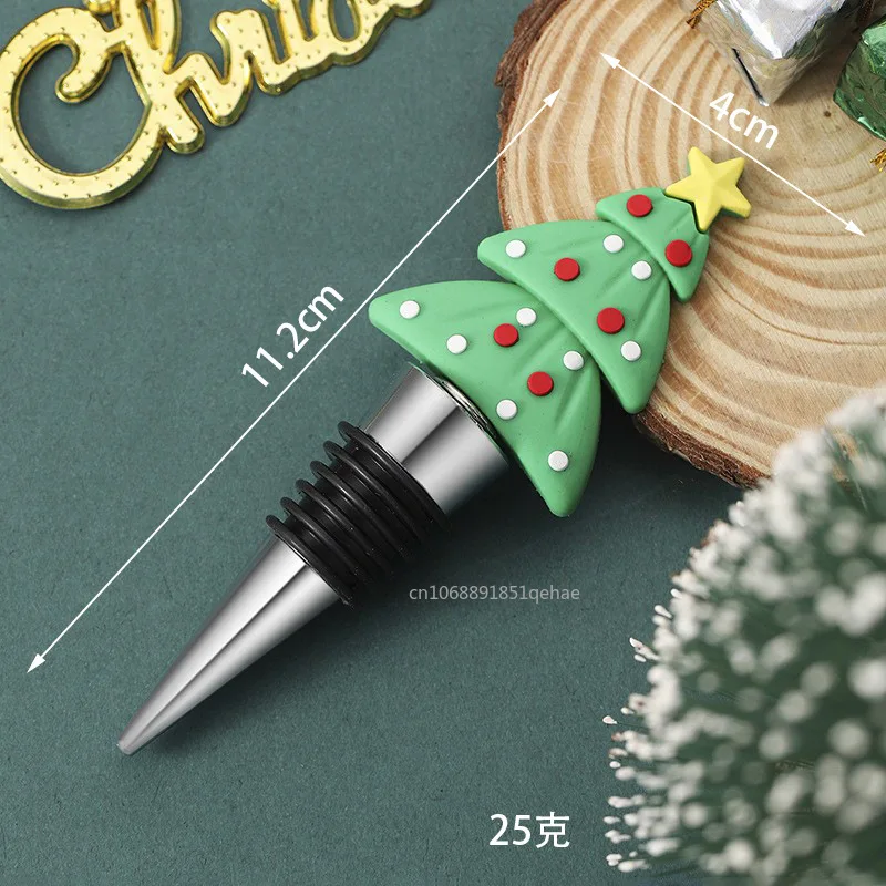 1pc Christmas Wine Stopper Silicone Wine Beverage Bottle Cap Leak Proof Sealed Fresh Wine Champagne Bottles Stopper Sealer