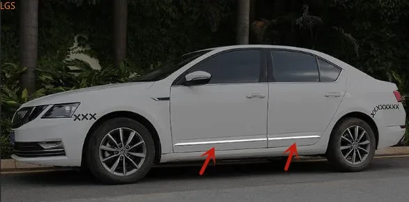 

Высококачественная декоративная полоса из нержавеющей стали для корпуса Skoda Octavia 2013-2020, защита от царапин, украшение, Стайлинг автомобиля