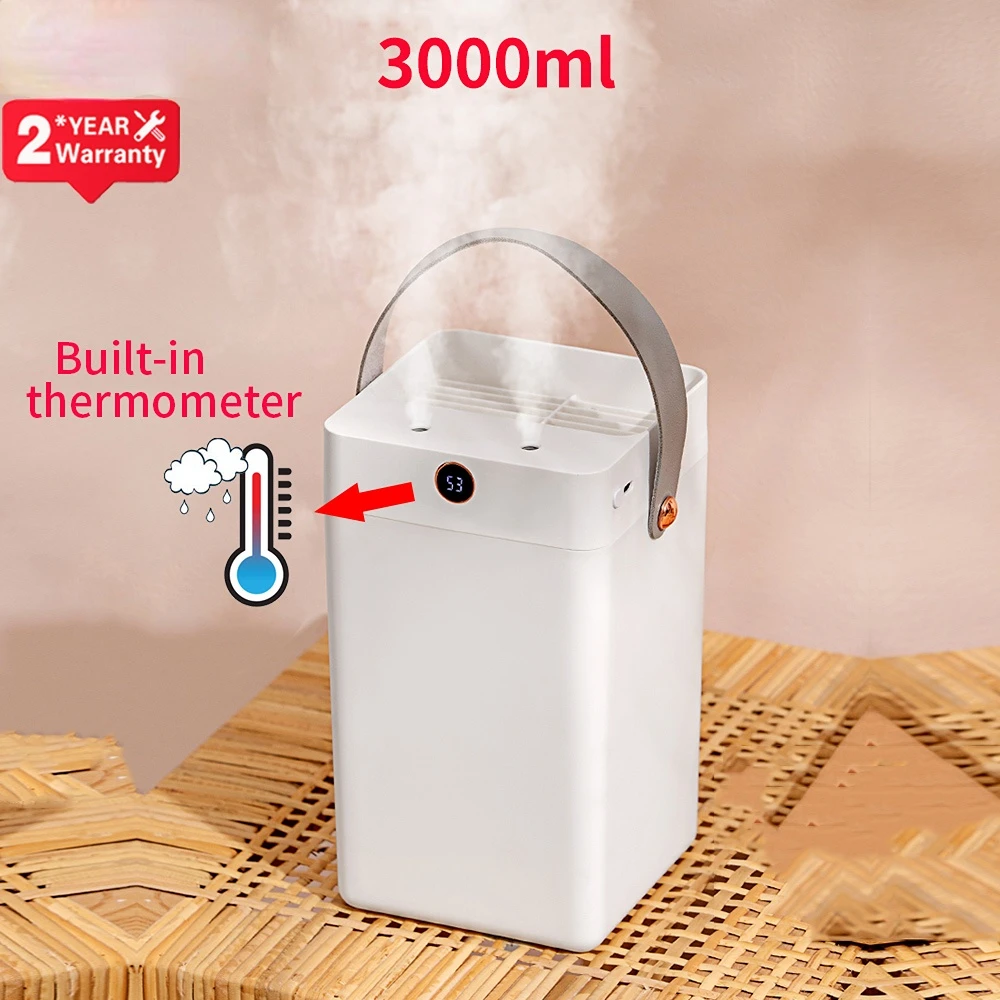 3000mL Air Humidifier Essential Oil Diffuser Humidity Digital Display