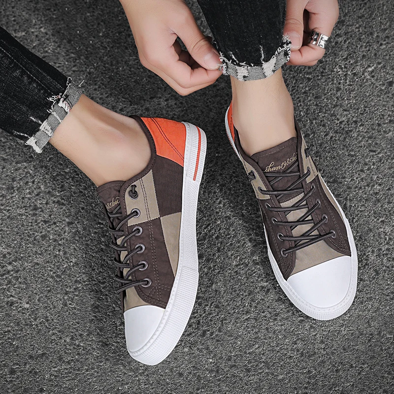 Men Sneakers Casual Shoes Men Flat Brand Fashion Canvas Shoes Comfortable Driving Tennis Sports Shoes Student - Image 3