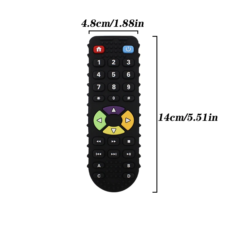 Remote control teether silicone bite baby touch button animal toys baby anti-eating hand teething stick teether