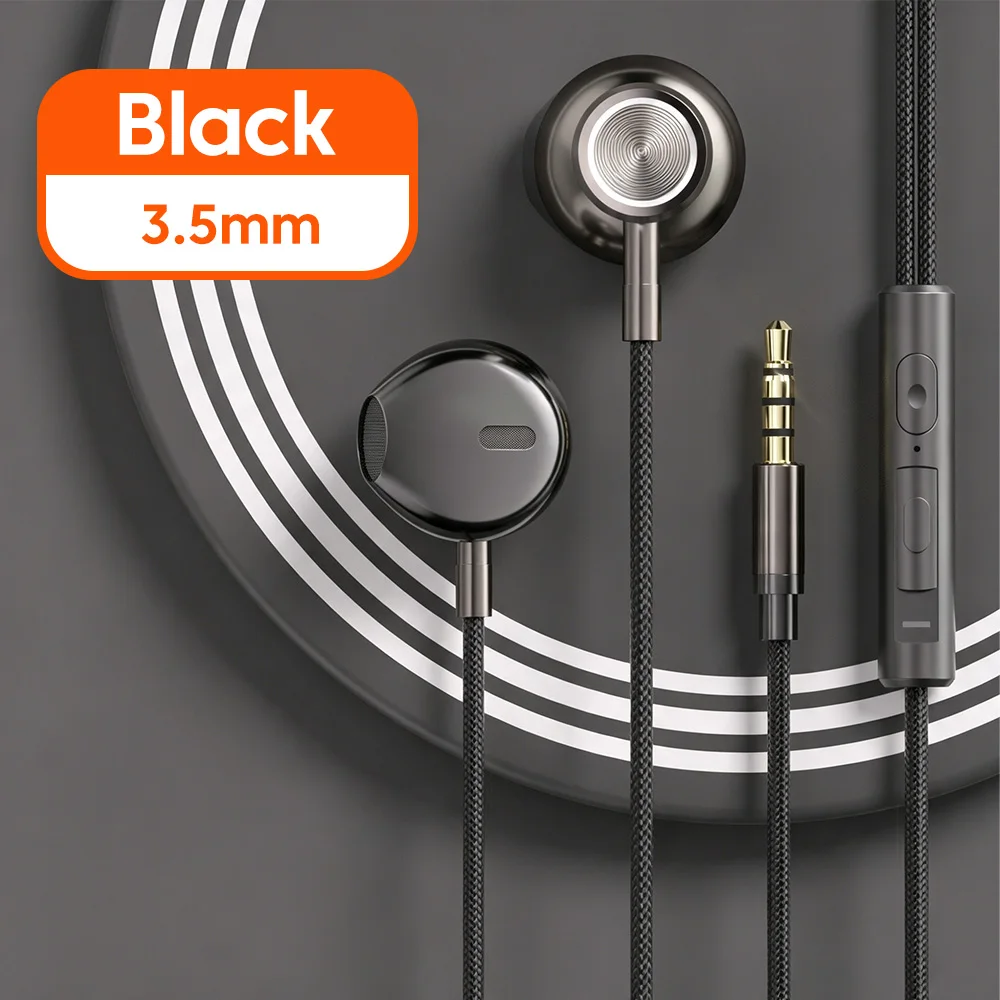 USB Type C Wired HiFi Stereo Earphones with Line Control
