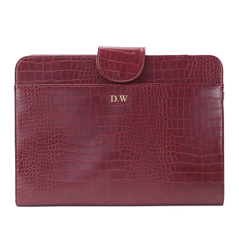 

Custom Letters Crocodile Pattern Laptop Sleeve Cover For 13" Macbook Air Pro Retina Notebook Protective Case Holder