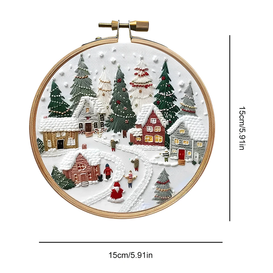 Christmas Embroidery Cross Stitch Kit for Beginners