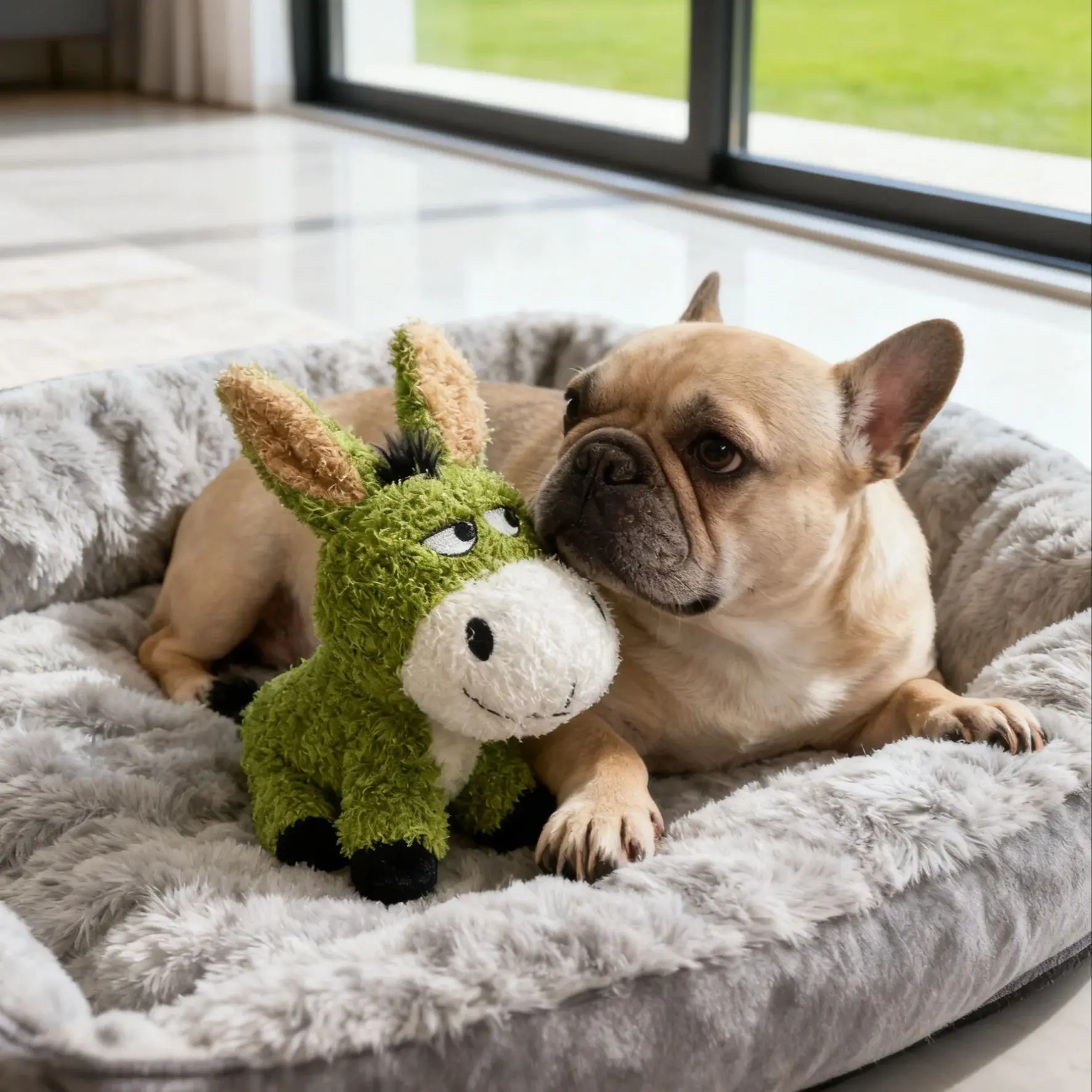 Chew-Resistant Interactive Dog Toy, Companion Plush Donkey Toy for Small, Medium & Large Dogs, Soft & Comfortable Large Plush 6