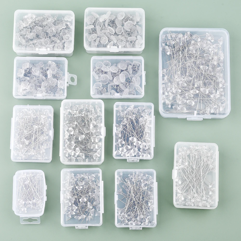 Épingles à Tête Décorative Diamant Et Cœur Rouge 10mm - Longueur 5-6cm Pour Créations DIY