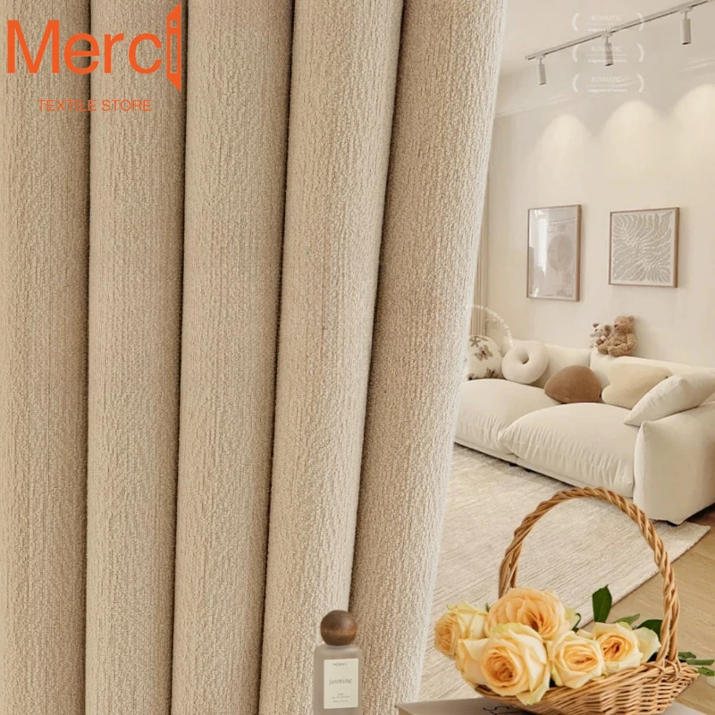 

Leaf Velvet French Chenille Pine Curtains for Living Dining Room Bedroom Gauze Blackout Modern Simple Cloth Window Gauze Curtain