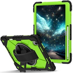 Premium Rotating Stand Case with Pencil Slot, Heavy - Duty Shockproof Thick Cover - Xiaoxin Pro 13 (Black Green)