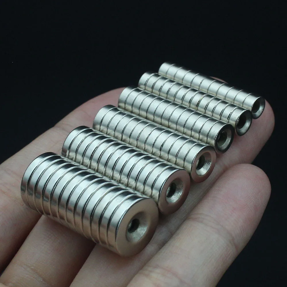 Neodymium Magnets Round Magnet 6/7/8/10/12/15mm x 3mm Hole N35 Permanent NdFeB With hole