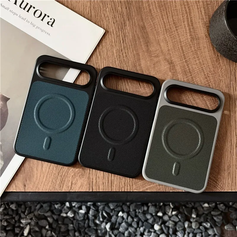 Leather Matte Magnetic Phone Case - Shockproof & Magsafe-Compatible Protective Back Cover