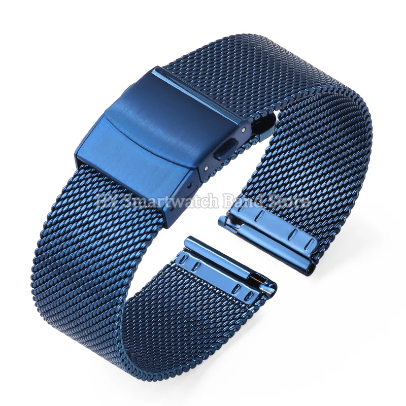 Sleek Stainless Steel Milanese Mesh Watch Strap - Adjustable Sizes