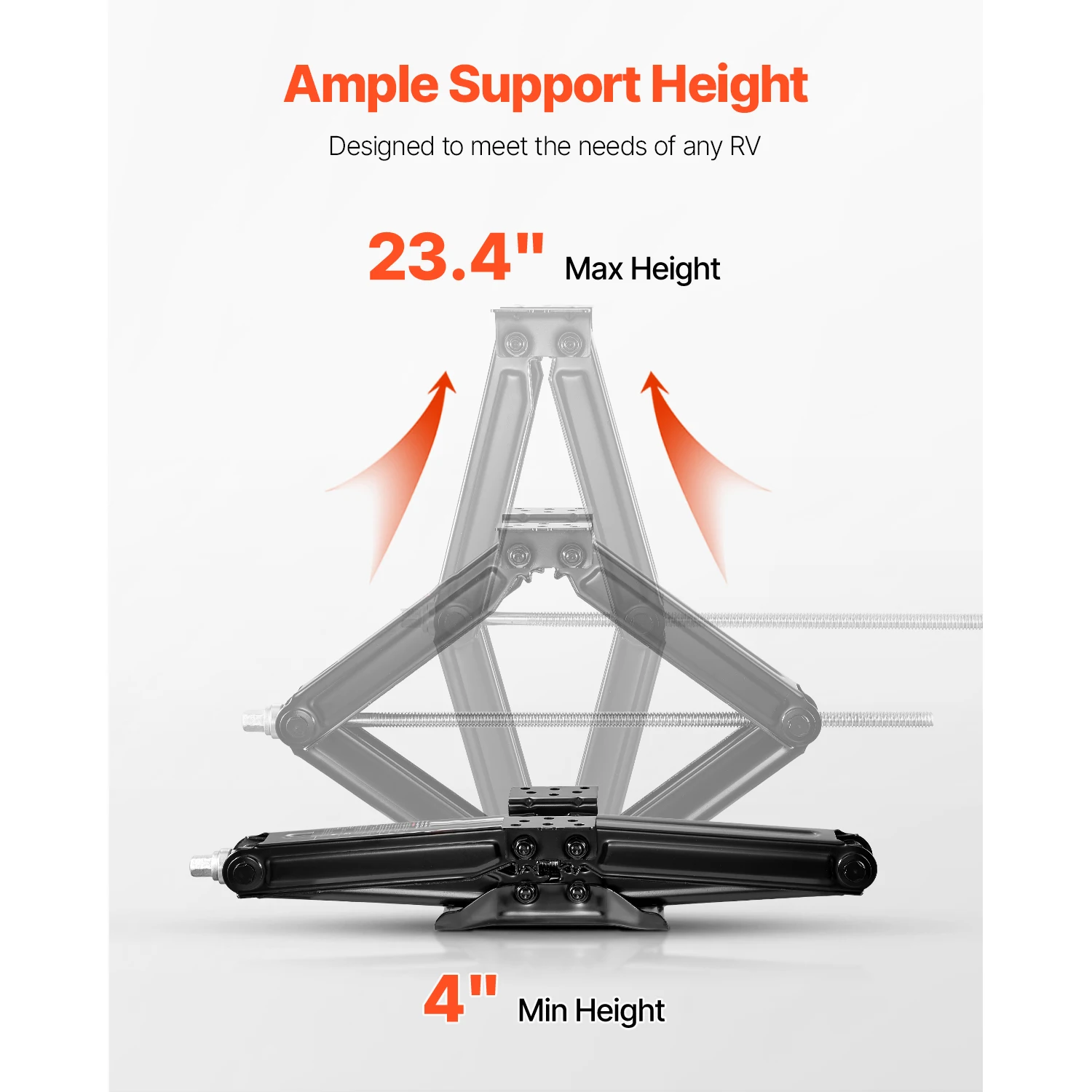 Heavy Duty Steel RV Scissor Jacks for Leveling and Stabilizing