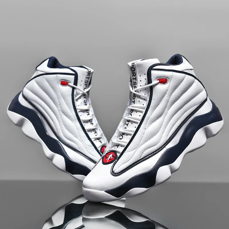 Super Cool Men Basketball Shoes Brand Sport Shoe Couples High Top Basketball Training Shoes Boys Leather Basketball Boots Unisex