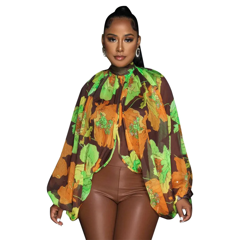 

Dashiki African Women Irregular Pleated Blouses Summer Spring Blouse Shirt Office Elegant Work Shirt Top Mujer De Moda