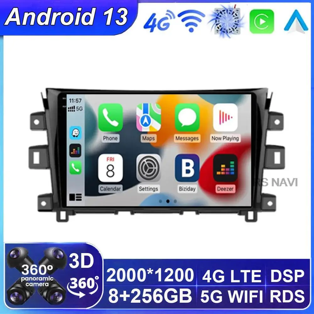 

Car Video For Nissan NAVARA Frontier NP300 2016 - 2018 Android 13 Auto Radio Navigation GPS Multimedia Player WIFI No 2din DVD