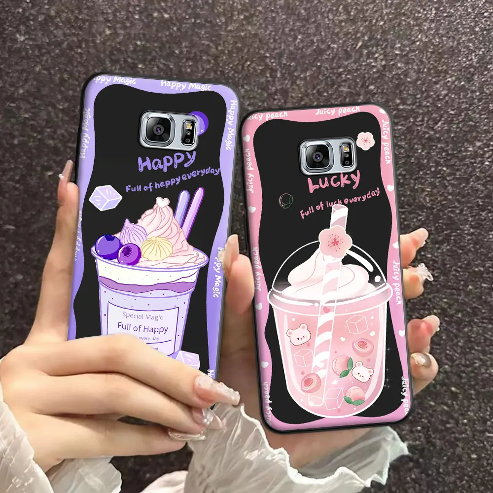 Per Samsung S6 / S6 Edge Case Cartoon Soft Silicone Tpu Ice Cream Phone Case Per Samsung Galaxy S6 Edge + Plus Fashion Back Cover