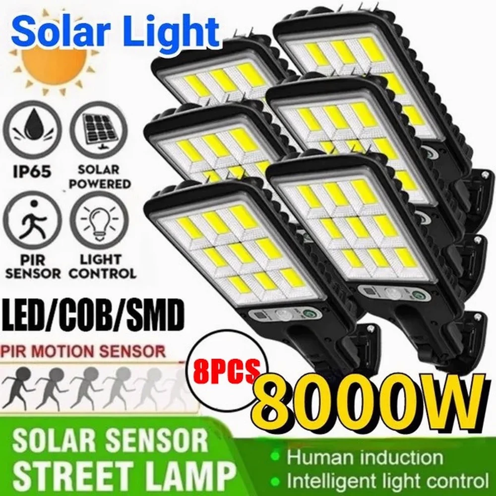 1/2/4/6/8pcs Solar Light Outdoor Wall Lamp Garden Courtyard Street Light with Waterproof Motion Sensor Security Lighting 108 Cob 5 8pcs self adhesive baseball caps hooks wall mount hats organizer holders for door wall closet storage hanger no drilling