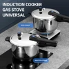 Stainless Steel Pressure Cooker HouseholdGas Induction Cooker Universal  Pressure CookerExplosion Proof Cooking Pot 6