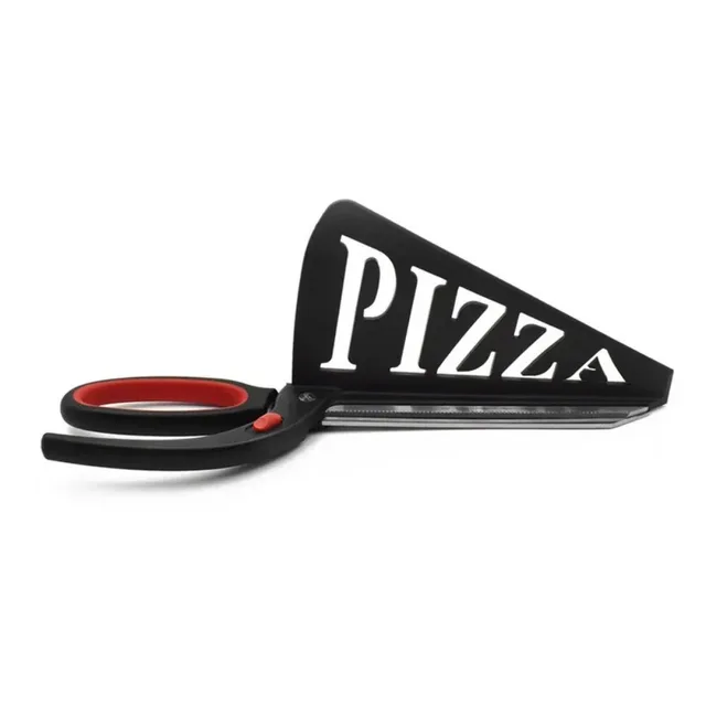 Pizza Scissors Cutting With Server Tray 4