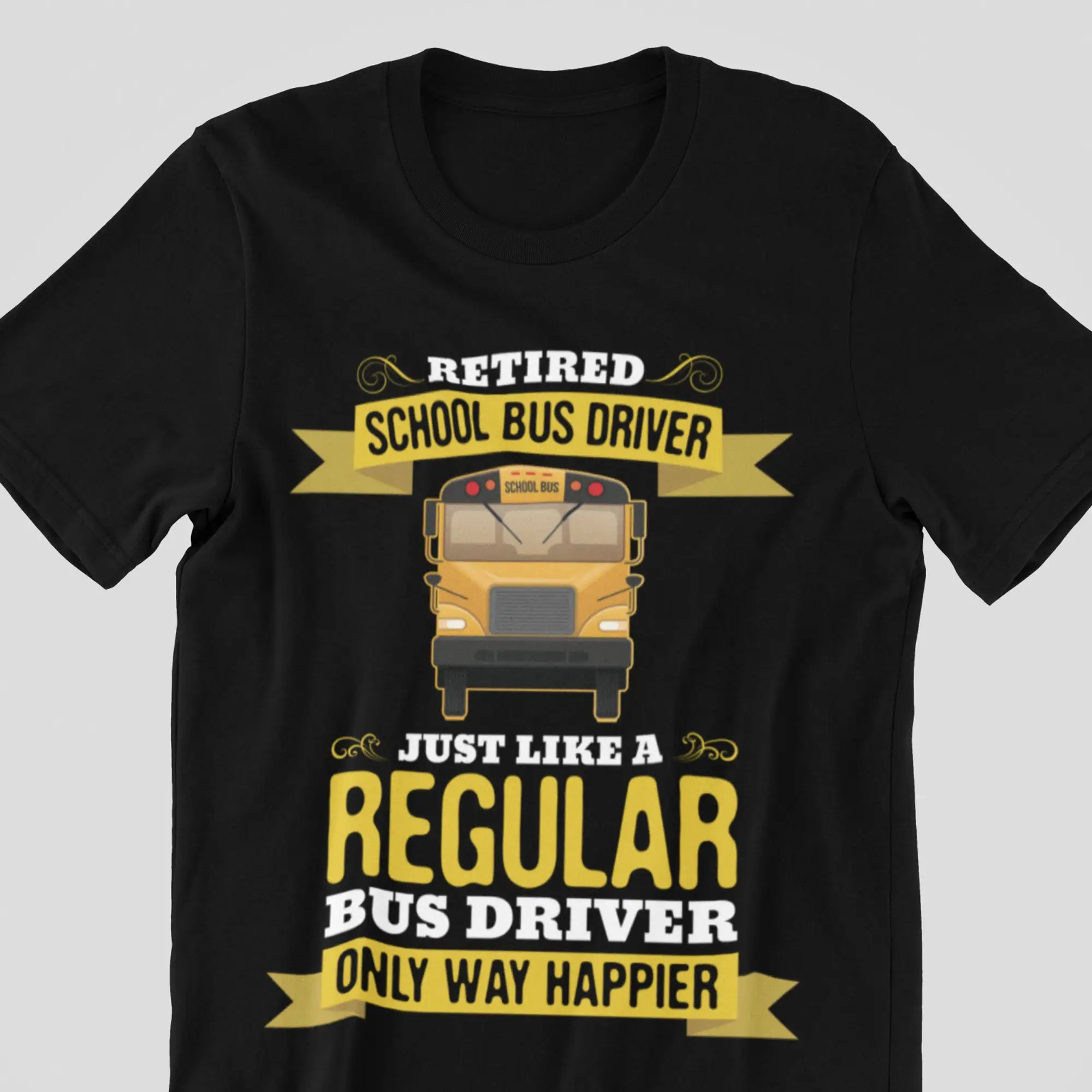 Driver Funny School Bus Drivers T Shirt Vintage Retro Driving Drive Big Long Short Yellow Work Job Proud Us Usa American