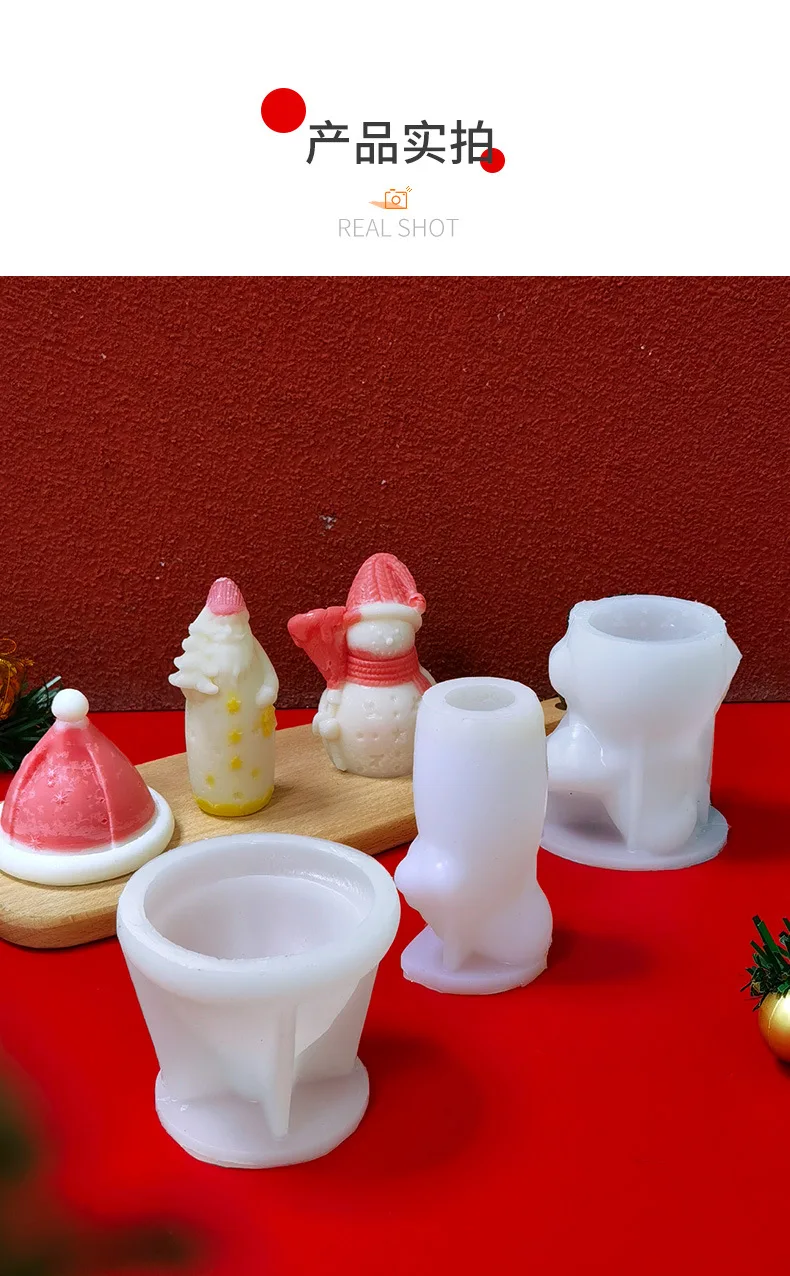 Description Picture 6 of itemChristmas Tree Silicone Candle Mold New Year Decor DIY Handmade Aromatherapy Wax Candles Epoxy Resin Chocolate Molds Xmas Gifts