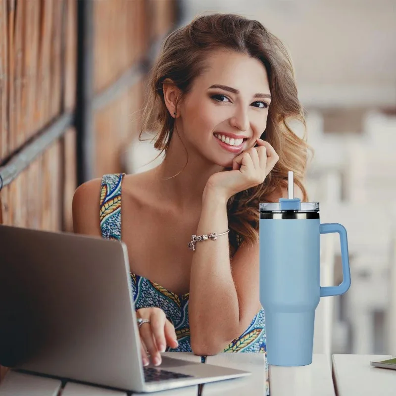 6 Pezzi Cannucce Di Ricambio Per Reduce Cold1 Tumbler 1400ml & 1200ml - Plastica Riutilizzabile Con Spazzola Per Pulizia - Accessori Per Tazze Di Vetro - 5