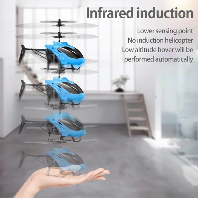 Remote Control Drone Helicopter RC Toy Aircraft Induction Hovering USB Charge Control Drone Kid Plane Toys Indoor Flight Toys 3