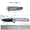 D2 TERMUNUS XR Multifunctional Folding Knife Nylon Fiber Handle High Quality Outdoor EDC Camping Hiking Hunting Tools 6