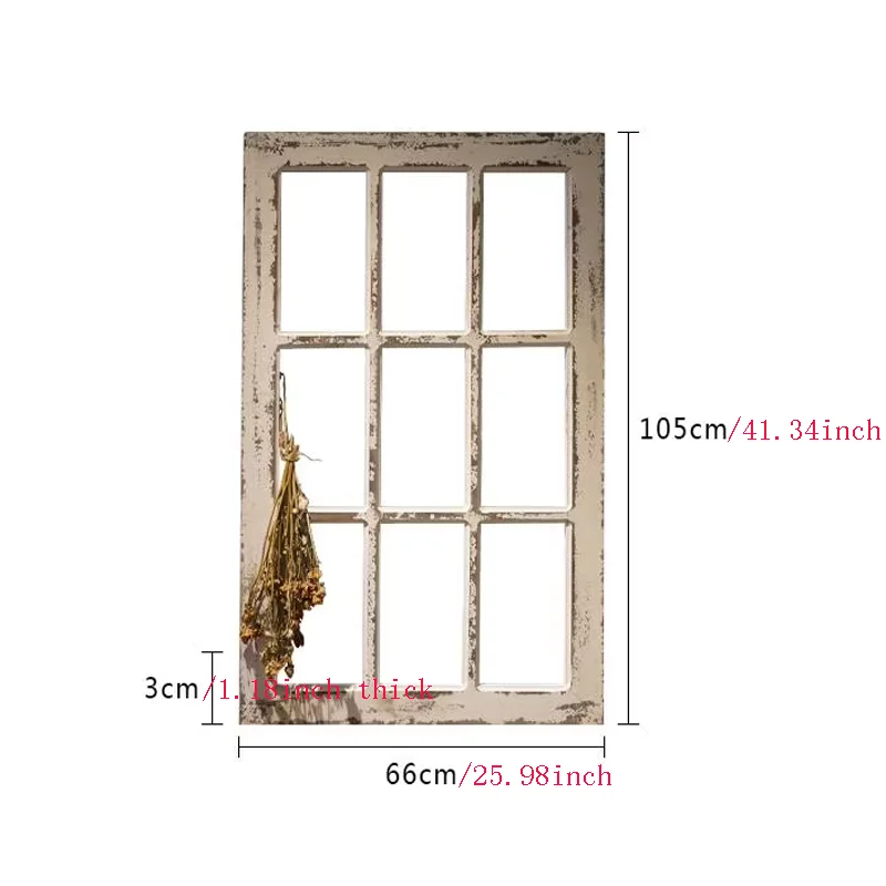 Shabby Chic White Decorative Wooden Window Frames Designs