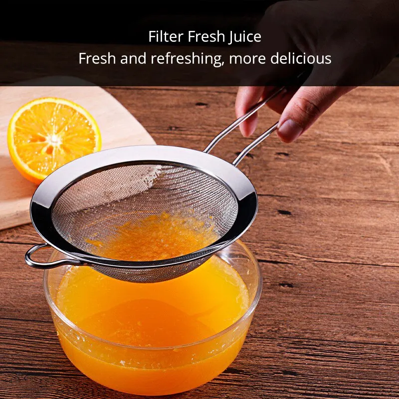 Stainless Steel Strainer Food Strainer Kitchen Mesh Filter Spoon 3pcs For Soy Milk Quinoa Tea Soup Sifting Baking Straining,tea infuser,tea strainer,tea filter,powder sifter,flour strainer