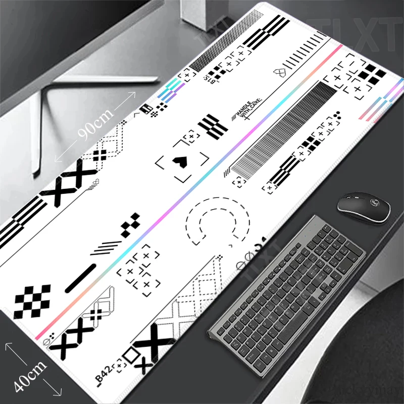 Impresso Gaming Mousepad Grande Mousepad Tapete de Borracha Gamer Deskpad Empresa Long Desk Mats Csgo Xxl Branco