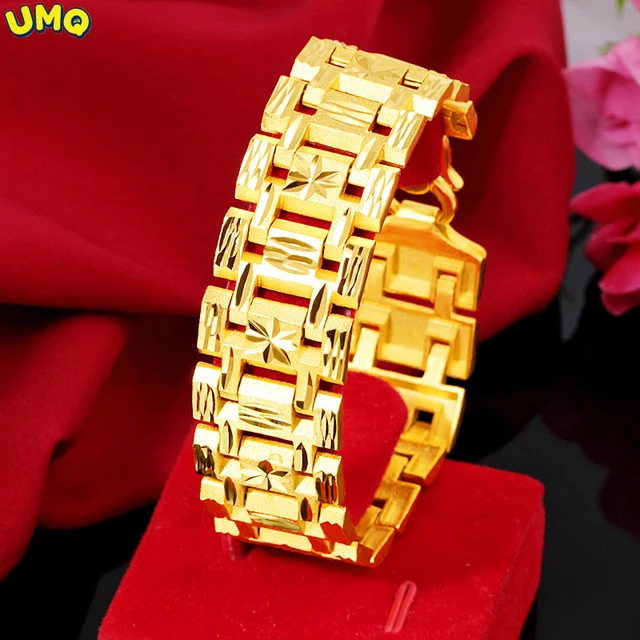 Classic Bracelet For Men 24k Gold Plated Chain Cuff Bracelet For  Valentine's Day Fathers Day Anniversaries Birthday | Fruugo MY