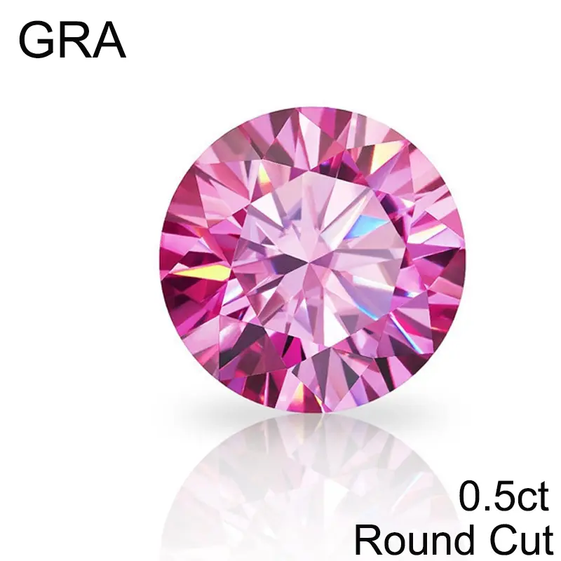 Pink Loose Moissanite 100% Real Lab Gemstone Stones For Women Jewelry Diamond Ring Material GRA Round/Pear/Emerald/Oval Cut - Image 41