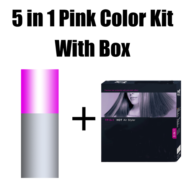 5 In 1 Kit Hair Dryer Hair Comb Negative Ion Straightener Brush Blow Dryer Air Brush Curling Wand Detachable Brush Kit