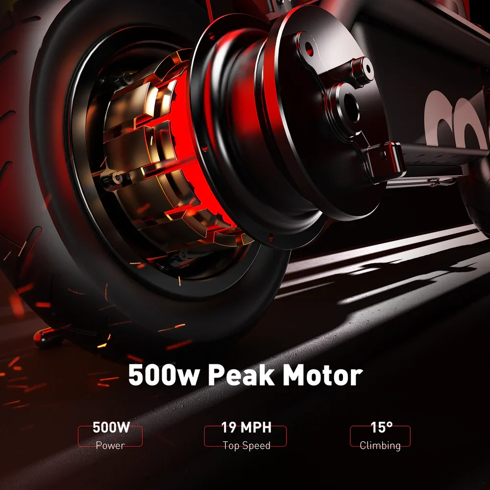 Monopattino Elettrico iScooter F2 Pieghevole, Motore 500W, Batteria 36V 7.8Ah, Velocità 30KM/H, Autonomia 30km, Pneumatici da 10 Pollici, per Adulti Urbani - immagine 6