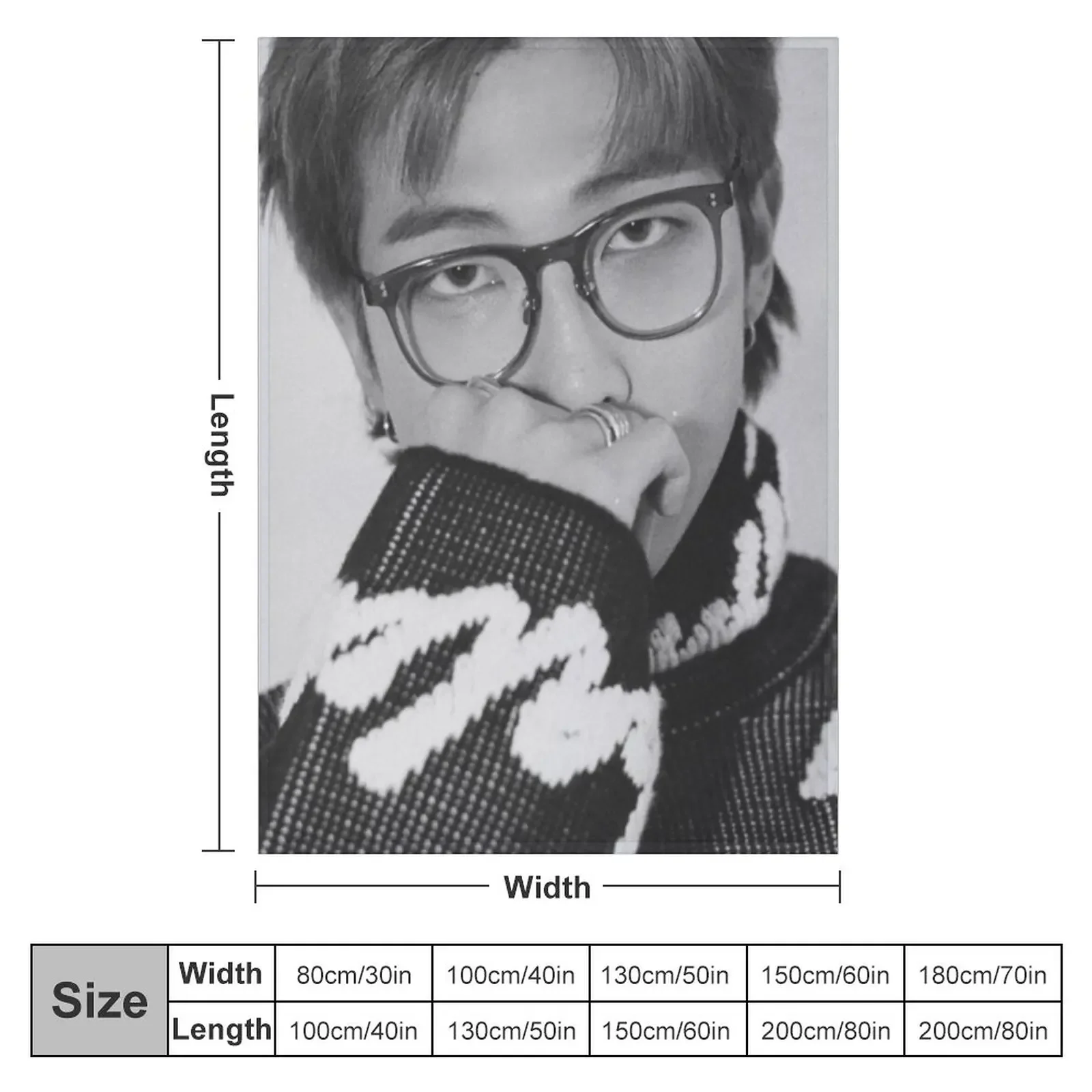rm namjoon Throw Blanket Custom Blanket Extra Large Throw Blanket 2