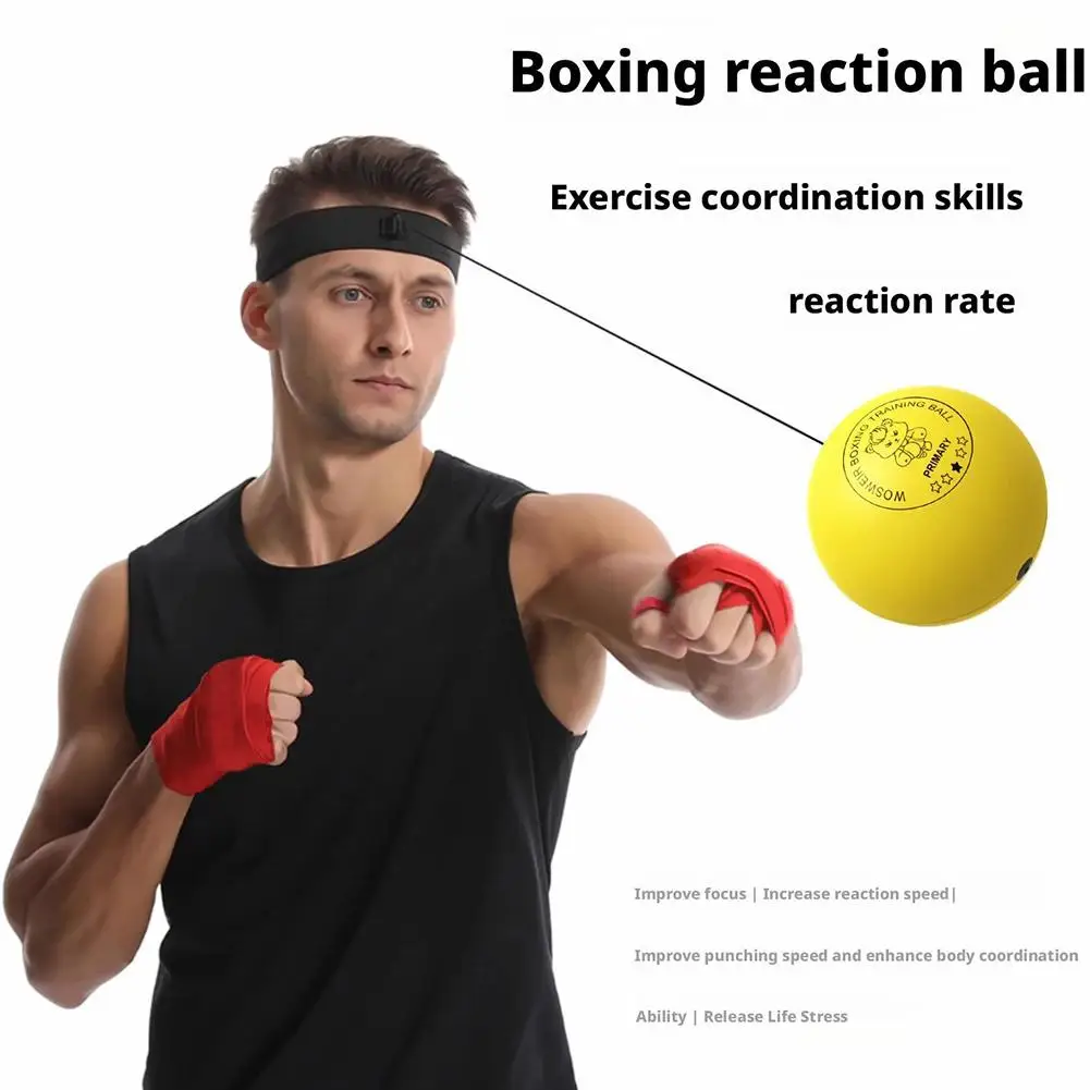 Boxing Reflex Ball With Head Band Fighting Speed Training Punch Ball Muay MMA Exercise Kid Adults Home Equipment