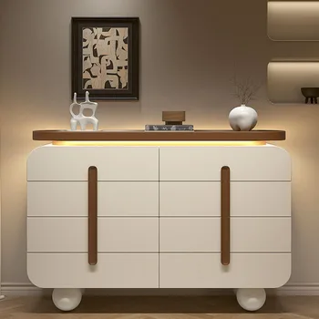 Mobile Organizzatore per Soggiorno, Armadi in Legno di Lusso con Cassetti, Mobili Angolari per Soggiorno, Mobile da Caffè in Stile Nordico, Arredamento di Tendenza