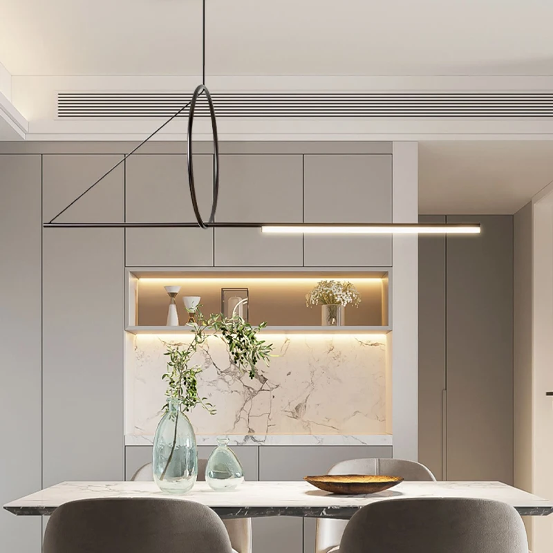 Minimalista e moderno led luzes pingente pode ser escurecido para mesa sala de jantar cozinha bar lustre decoração para casa iluminação suspensão design